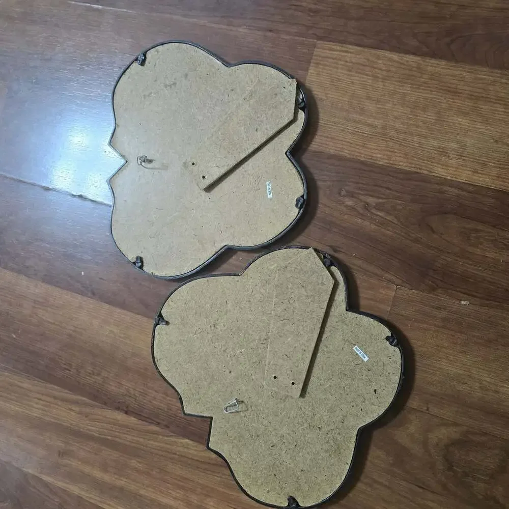Set of Vtg Like Brown Butterfly Shape Plastic 5 Mini Multi-Photo Collage Frames
